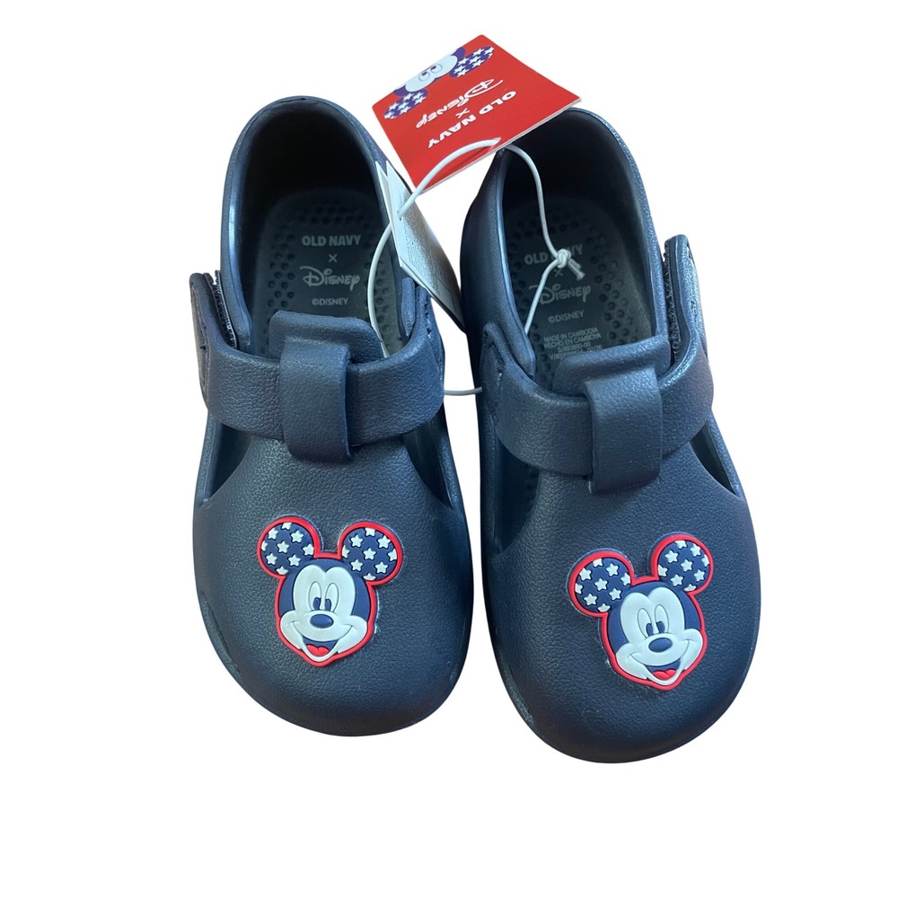 Old Navy x Disney Mickey Mouse Toddler Navy Blue Clog Sandals Size 8 NWT